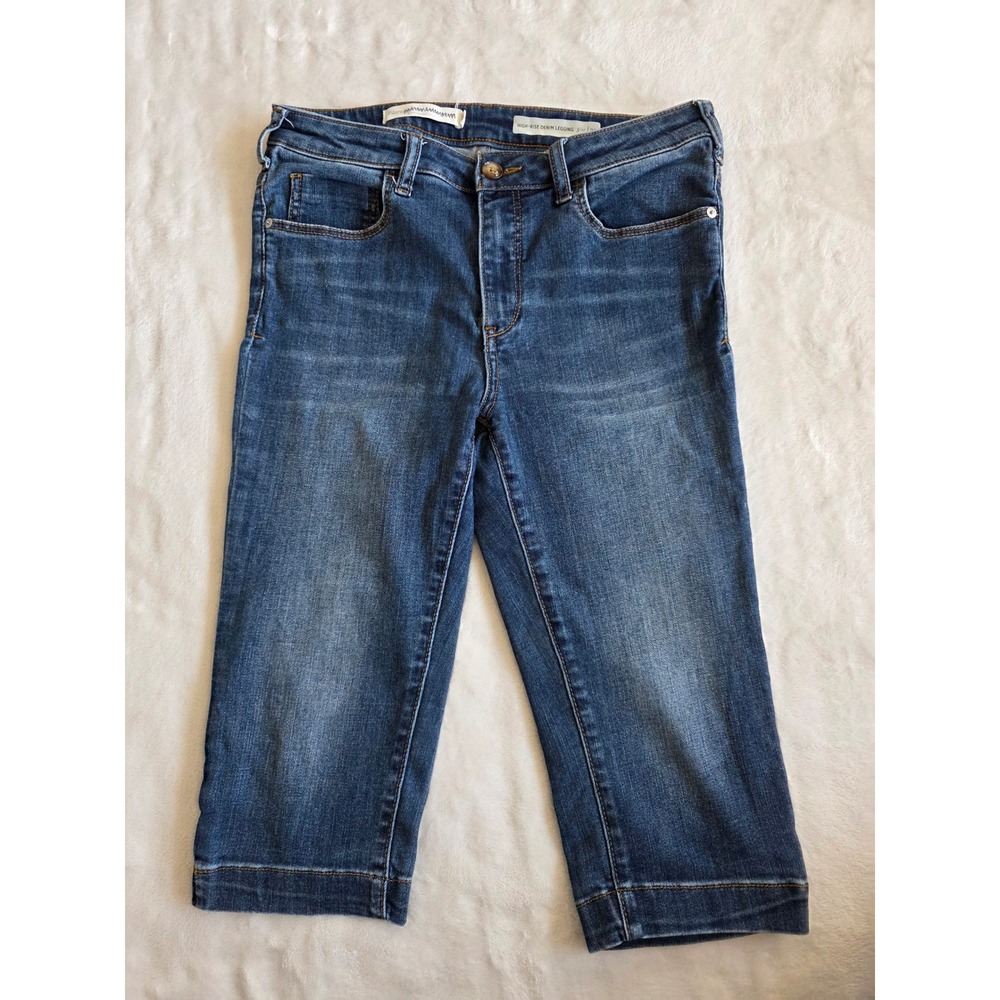 Pilcro Anthropologie High‎ Rise Denim Legging Jeans Size 29 Blue Crop